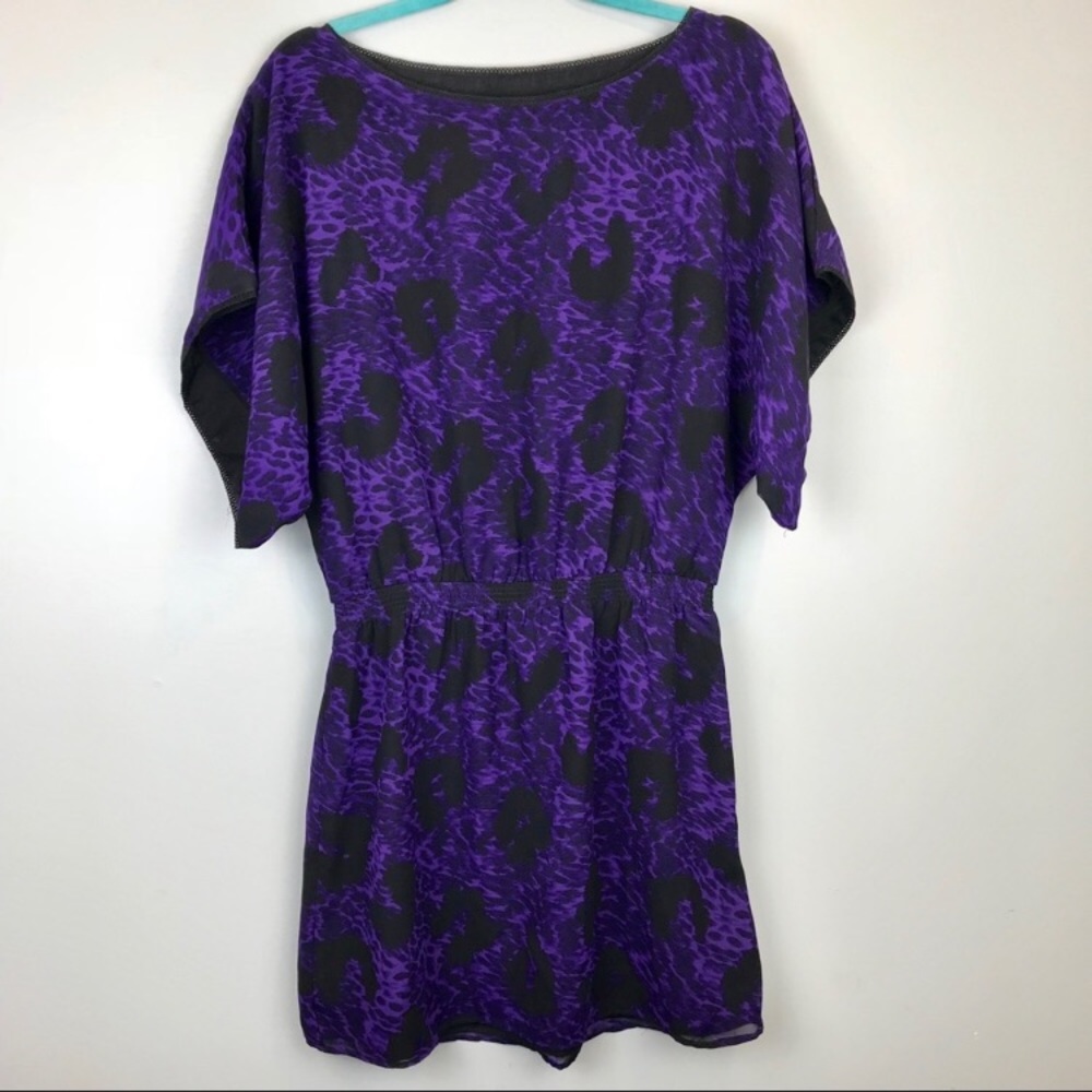 Jessica Simpson Purple Leopard Print Dress